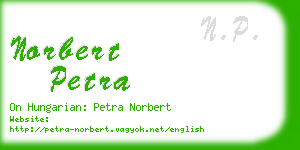 norbert petra business card